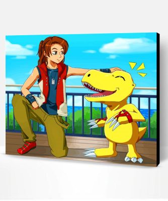 Masaru And Agumon Paint By Number