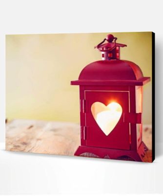 Lantern Flashlight Heart Paint By Number