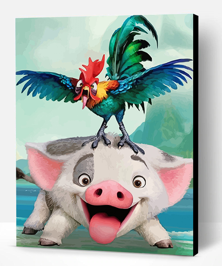 Moana Pua And Hei Hei Paint By Number Paint By Numbers Pro