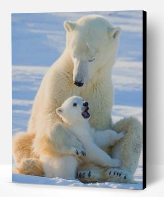 Mom And Baby Polar Bear Paint By Number