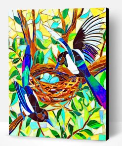 Msaic Magpie Birds Paint By Number