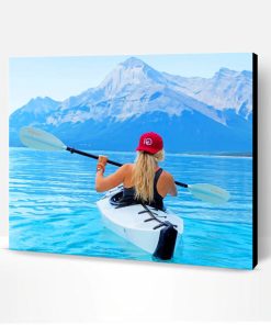 Girl On Kayak River Paint By Number