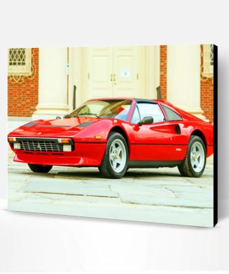 Old Red Ferrari 308 Paint By Number