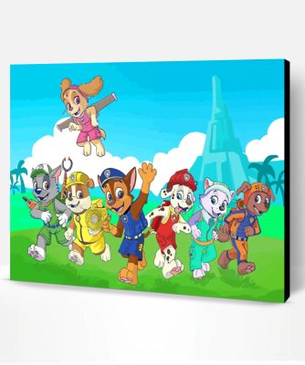 Paw Patrol Dogs Animation Paint By Number