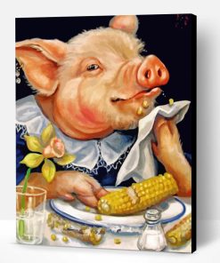 Pig Eating Corn Paint By Number