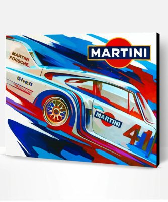 Porsche Martini Car Art Paint By Number