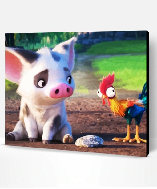 Pua And Hei Hei Moana Paint By Number