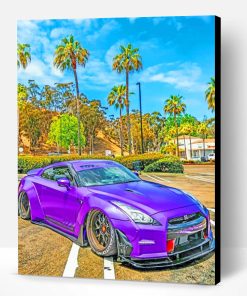 Purple Nissan GTR Paint By Number