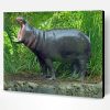 Pygmy Hippopotamus With Opened Mouth Paint By Number