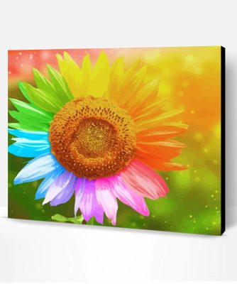 Rainbow Sunflower Paint By Number