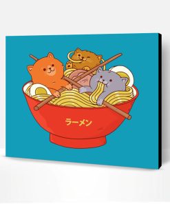 Ramen And Cats Paint By Number