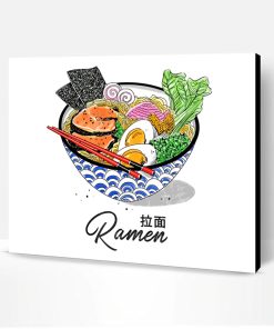 Ramen Noodle Bowl Paint By Number