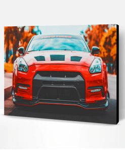Red Nissan Gtr Paint By Number