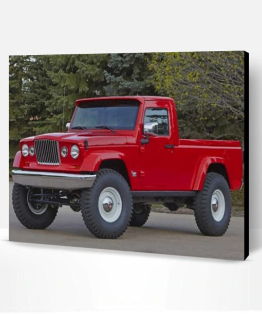 Red Jeep J12 Concept Car Paint By Number