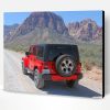 Red Jeep Wrangler In Nevada Paint By Number