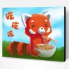 Red Panda Eating Ramen Paint By Number