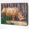 Rhinoceros In Zoo Paint By Number