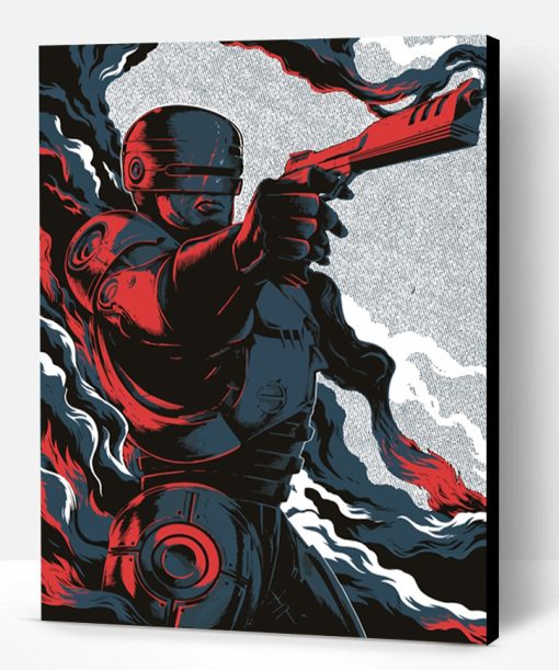 Robocop Illustration Poster Paint By Number