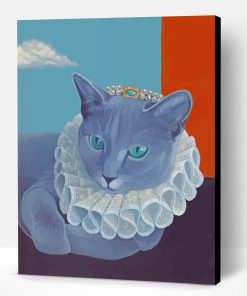 Royal Russian Blue Cat Paint By Number