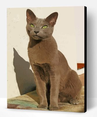 Russian Blue Cat Paint By Number