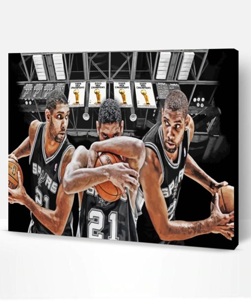 San Antonio Sprus Tim Duncan Paint By Number