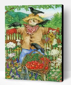 Scarecrow And Crows Paint By Number
