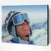 Skiing Woman With Glasses Paint By Number