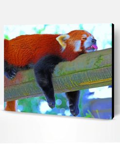 Sleeping Red Panda Lesser Paint By Number