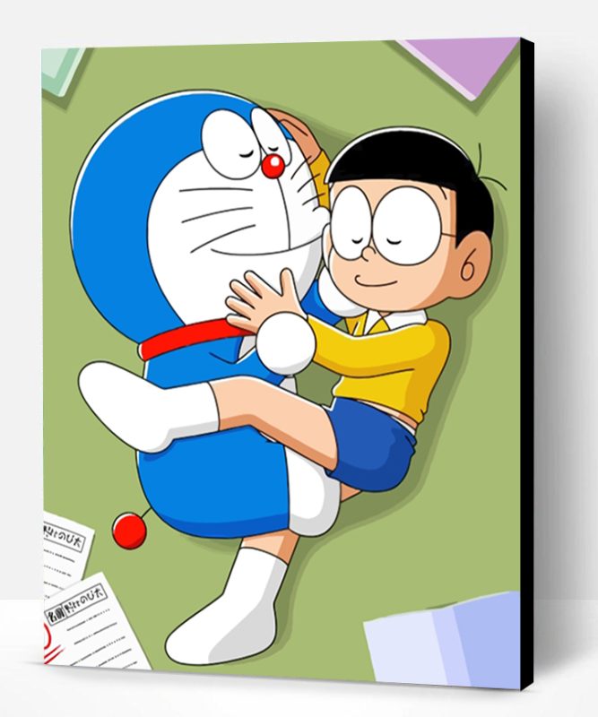 Sleepy Doraemon And Nobita Paint By Number
