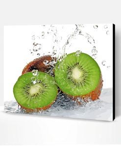 Sliced Kiwi In Water Paint By Number