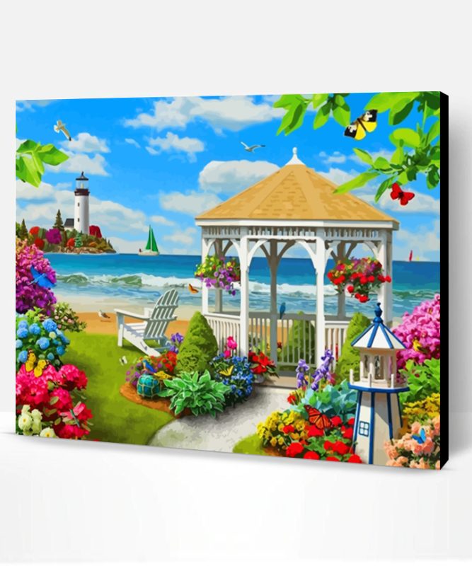 Spring Garden By Beach Paint By Number