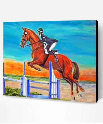 Steeplechase Horse Paint By Number