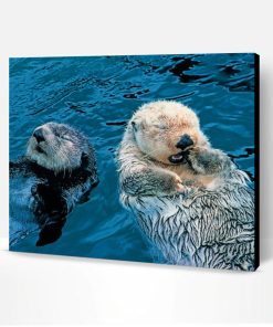 Swimming Otters Paint By Number