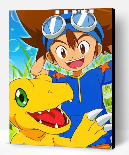 Tai Kamiya And Agumon Paint By Number