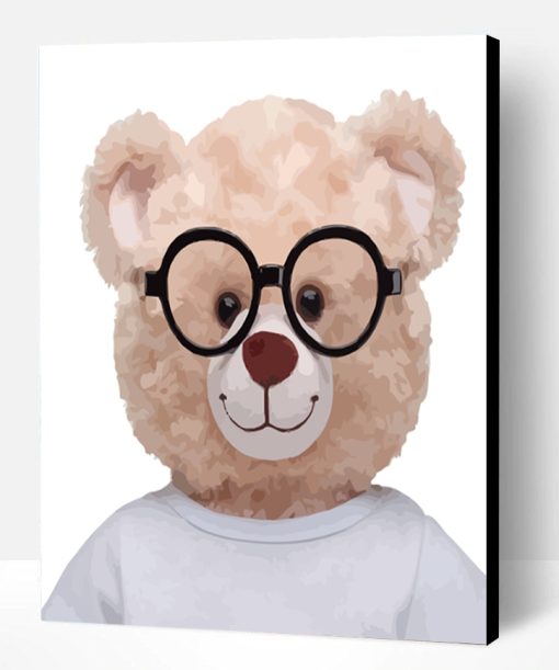 Teddy Bear With Glasses Paint By Number