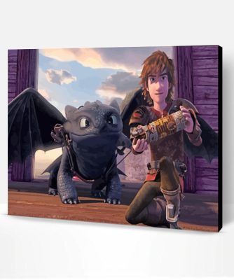 Toothless And Hiccup Horrendous Haddock Paint By Number