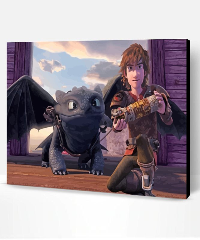 Toothless And Hiccup Horrendous Haddock Paint By Number