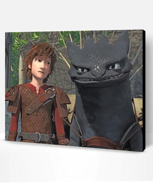 Toothless Dragon And Hiccup Paint By Number