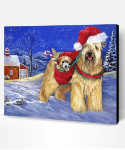Wheaten Terrier Christmas Paint By Number