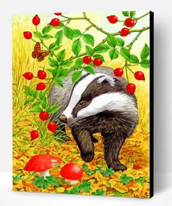Wild Badger Animal Paint By Number
