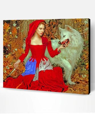 Red Riding Hood And The Wolf Paint By Number