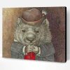 Wombat In Hat Paint By Number