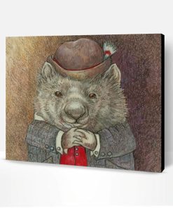 Wombat In Hat Paint By Number