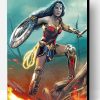 Wonder Woman With Shield Paint By Number