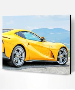 Yellow Ferrari 812 Paint By Number