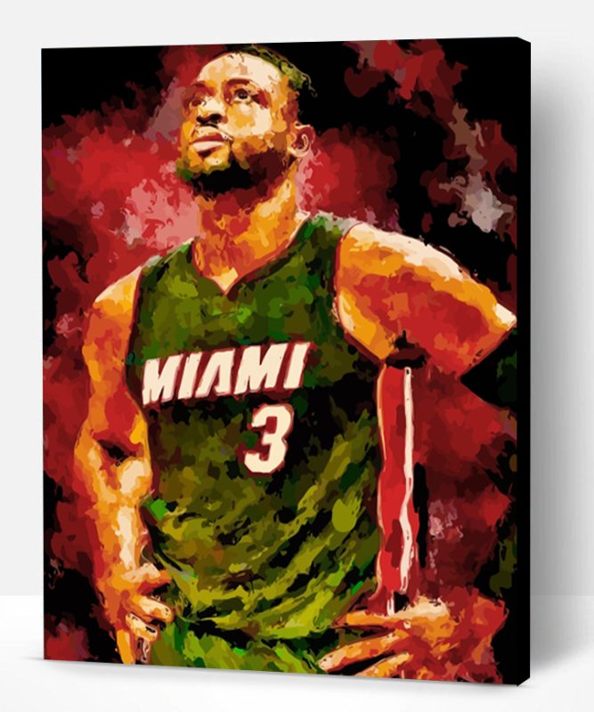 Abstract Miami Heat Player Paint By Number