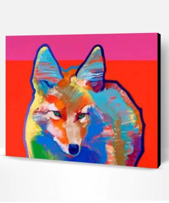 Colorful Coyote Paint By Number