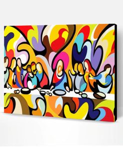 Abstract Last Supper Paint By Number