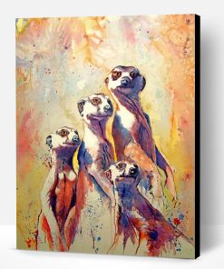 Abstract Meerkats Paint By Number