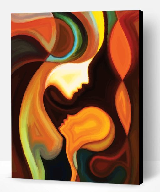 Abstract Mother And Child Paint By Number